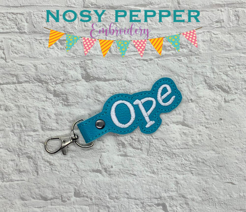 Ope snap tab (single & multi files included) machine embroidery design DIGITAL DOWNLOAD