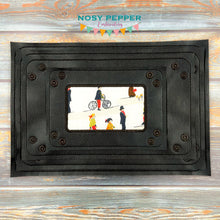 Load image into Gallery viewer, Rectangle applique ITH Tray set (5 sizes included) machine embroidery design DIGITAL DOWNLOAD