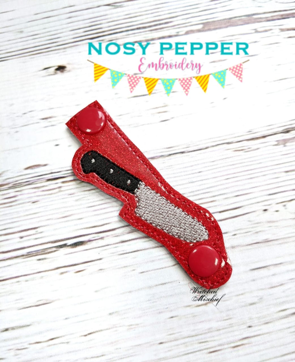 Knife Wallet tab (2 sizes included) machine embroidery design DIGITAL ...