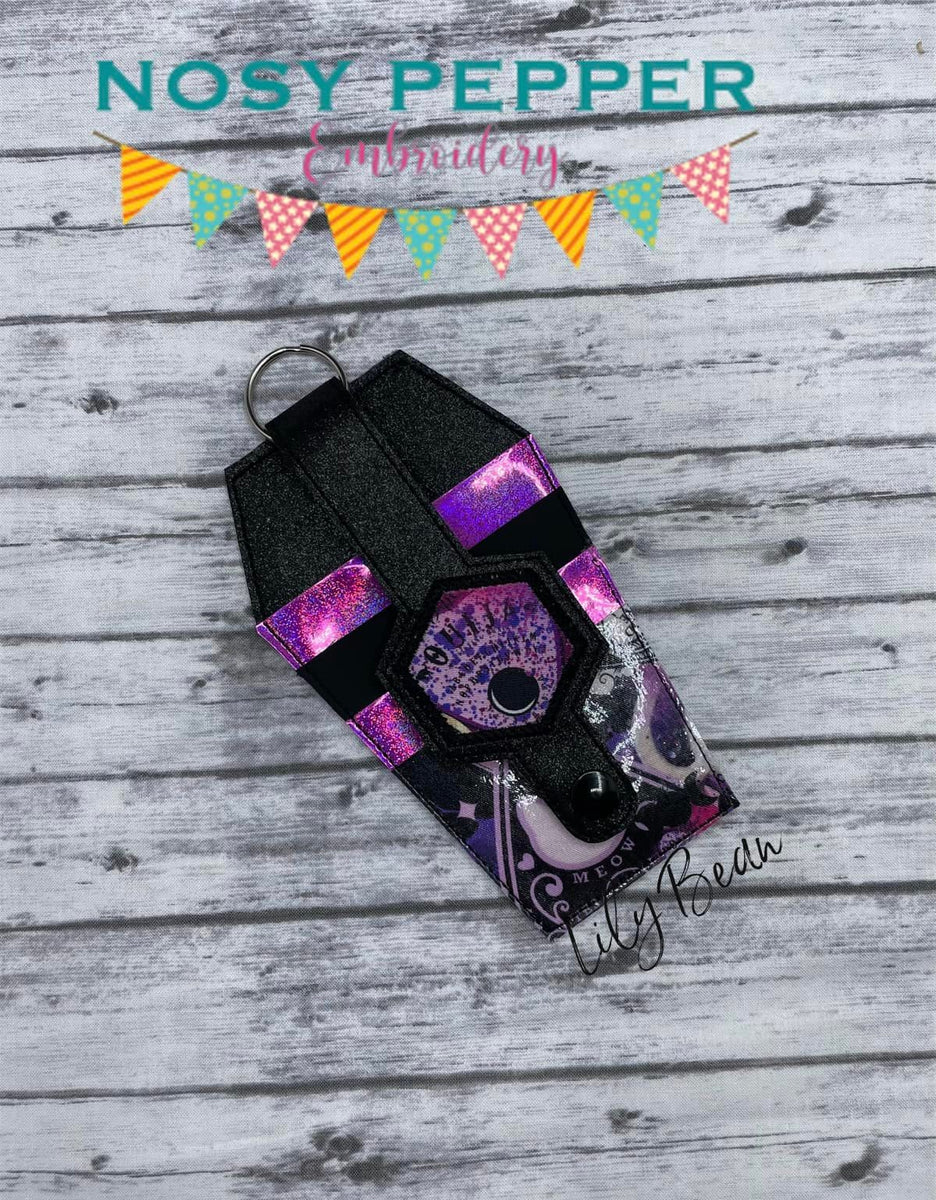 Hexie applique wallet tab (2 sizes included) machine embroidery design ...