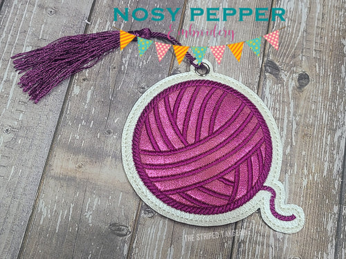 Yarn applique bookmark machine embroidery design DIGITAL DOWNLOAD