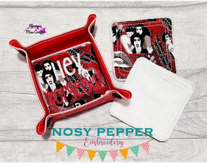 Make up wipes and tray set (2 sizes with 4 designs included) machine embroidery design DIGITAL DOWNLOAD