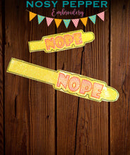 Load image into Gallery viewer, Nope sketchy Wallet tab (2 sizes included) machine embroidery design DIGITAL DOWNLOAD