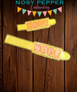 Nope sketchy Wallet tab (2 sizes included) machine embroidery design DIGITAL DOWNLOAD