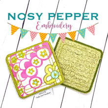 Load image into Gallery viewer, Make up wipes and tray set (2 sizes with 4 designs included) machine embroidery design DIGITAL DOWNLOAD