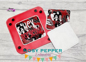 Make up wipes and tray set (2 sizes with 4 designs included) machine embroidery design DIGITAL DOWNLOAD