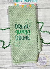 Load image into Gallery viewer, Drink Drank Drunk machine embroidery design (4 sizes included) DIGITAL DOWNLOAD