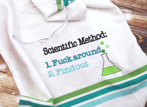 Scientific method machine embroidery design (4 sizes included) DIGITAL DOWNLOAD