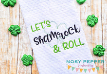 Load image into Gallery viewer, Let&#39;s Shamrock &amp; Roll machine embroidery design (4 sizes included) DIGITAL DOWNLOAD