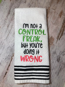 Control Freak machine embroidery design (4 sizes included) DIGITAL DOWNLOAD