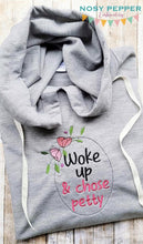 Load image into Gallery viewer, Woke up &amp; Chose Petty embroidery design (4 sizes included) machine embroidery design DIGITAL DOWNLOAD