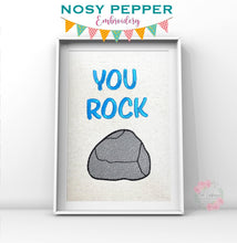 Load image into Gallery viewer, You rock machine embroidery design (5 sizes included) DIGITAL DOWNLOAD