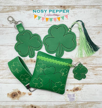 Load image into Gallery viewer, Shamrock Set of 6 machine embroidery designs (DIGITAL DOWNLOAD)