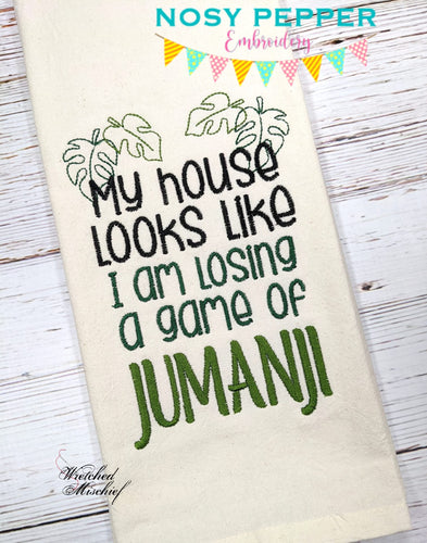 Jumanji machine embroidery design (4 sizes included) DIGITAL DOWNLOAD
