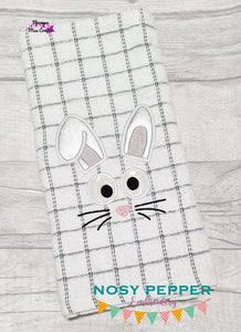 Bunny face applique machine embroidery design (5 sizes included) DIGITAL DOWNLOAD