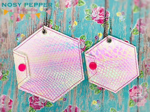 Hexi ITH pouch (5 sizes included) machine embroidery design DIGITAL DOWNLOAD