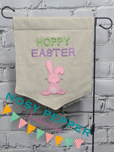 Load image into Gallery viewer, Hoppy Easter applique machine embroidery design (4 sizes included) DIGITAL DOWNLOAD