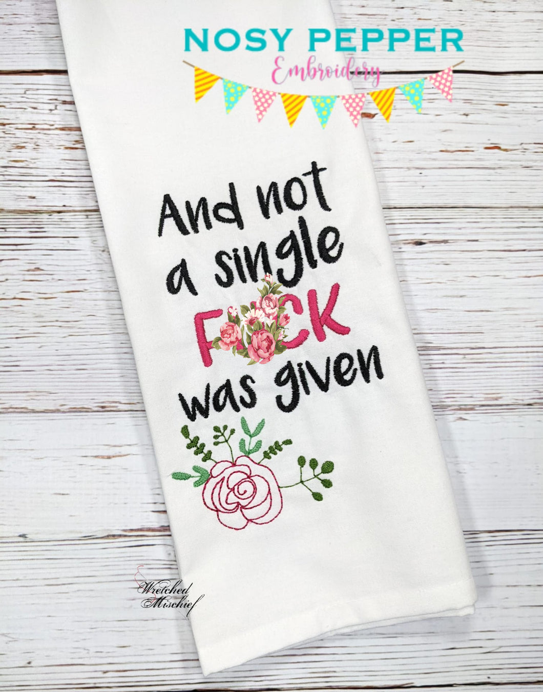 And not a single f*ck was given machine embroidery design (4 sizes included) DIGITAL DOWNLOAD