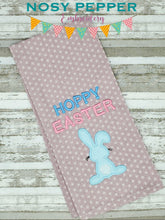 Load image into Gallery viewer, Hoppy Easter applique machine embroidery design (4 sizes included) DIGITAL DOWNLOAD