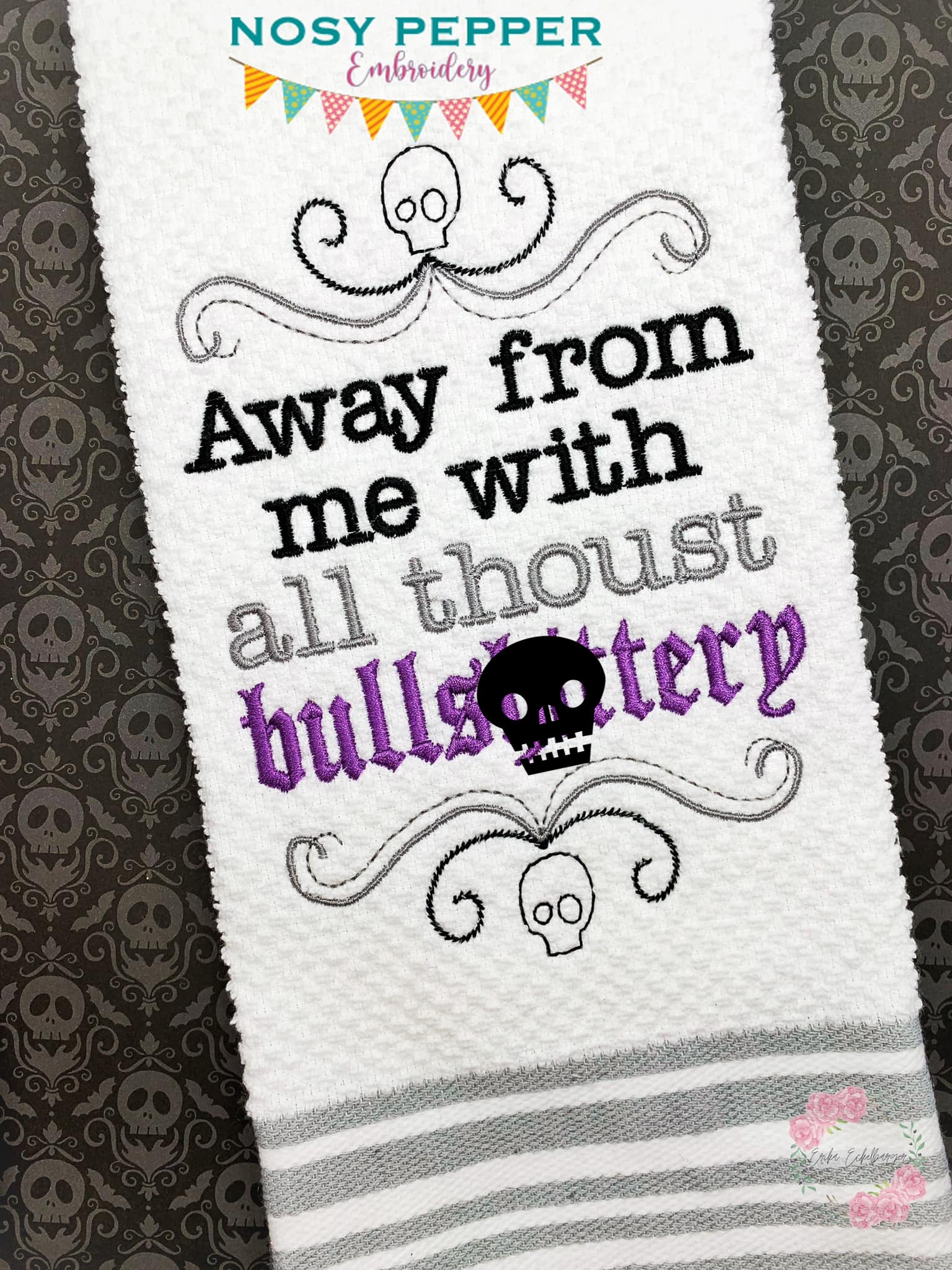 Away from me with all thoust bullsh*ttery machine embroidery design (D ...