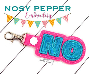 No Applique set (bookmark, snap tab, and eyelet included) machine embroidery design DIGITAL DOWNLOAD