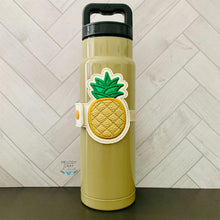 Load image into Gallery viewer, Pineapple applique Bottle Band machine embroidery design DIGITAL DOWNLOAD