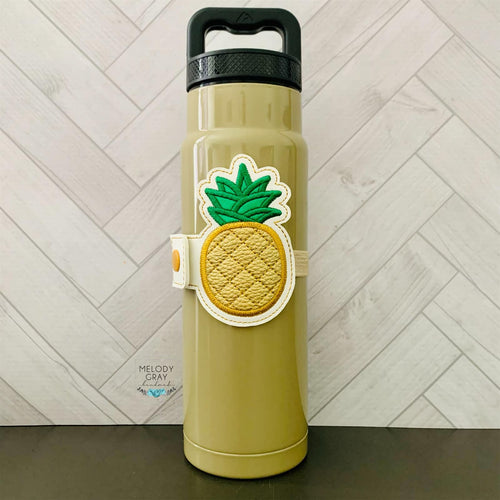 Pineapple applique Bottle Band machine embroidery design DIGITAL DOWNLOAD