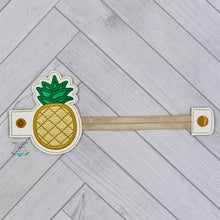 Load image into Gallery viewer, Pineapple applique Bottle Band machine embroidery design DIGITAL DOWNLOAD
