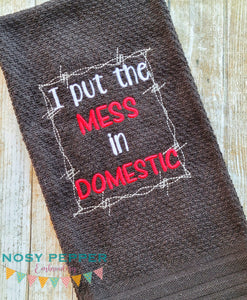 I put the mess in domestic machine embroidery design (4 sizes included) DIGITAL DOWNLOAD