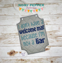 Load image into Gallery viewer, Welcome Mat ITH sign (4 sizes included) machine embroidery design DIGITAL DOWNLOAD