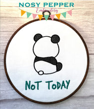 Load image into Gallery viewer, Not Today machine embroidery design (5 sizes included) DIGITAL DOWNLOAD