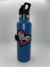Load image into Gallery viewer, Heart Bottle Band applique and blank versions included machine embroidery design DIGITAL DOWNLOAD
