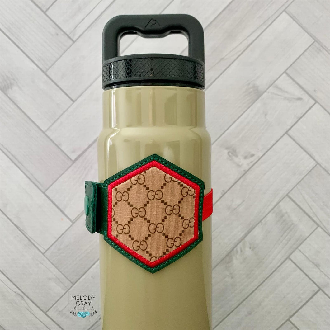 Hexie Bottle Band applique and blank versions included machine embroidery design DIGITAL DOWNLOAD