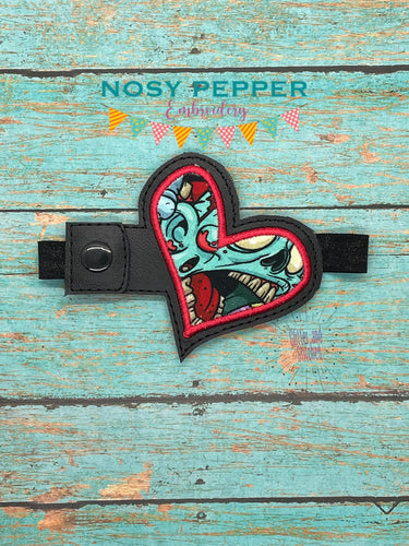 Heart Bottle Band applique and blank versions included machine embroidery design DIGITAL DOWNLOAD