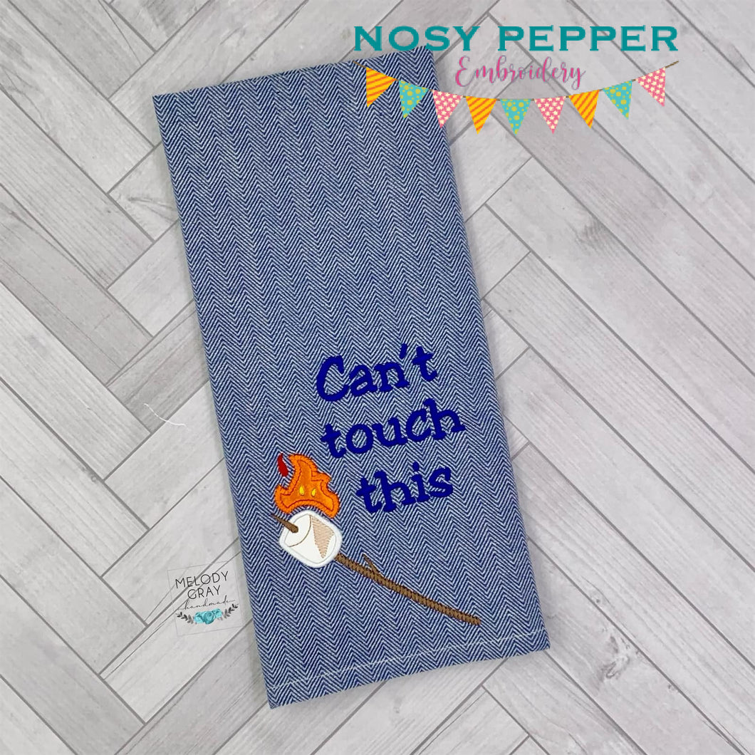 Can't touch this applique machine embroidery design (4 sizes included) DIGITAL DOWNLOAD
