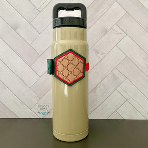 Hexie Bottle Band applique and blank versions included machine embroidery design DIGITAL DOWNLOAD
