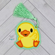 Load image into Gallery viewer, Duck Applique bookmark machine embroidery design DIGITAL DOWNLOAD