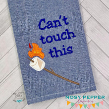 Load image into Gallery viewer, Can&#39;t touch this applique machine embroidery design (4 sizes included) DIGITAL DOWNLOAD