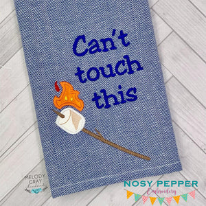 Can't touch this applique machine embroidery design (4 sizes included) DIGITAL DOWNLOAD