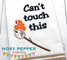 Load image into Gallery viewer, Can&#39;t touch this applique machine embroidery design (4 sizes included) DIGITAL DOWNLOAD
