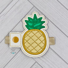 Load image into Gallery viewer, Pineapple applique Bottle Band machine embroidery design DIGITAL DOWNLOAD
