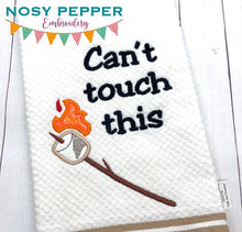 Load image into Gallery viewer, Can&#39;t touch this applique machine embroidery design (4 sizes included) DIGITAL DOWNLOAD