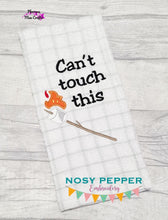 Load image into Gallery viewer, Can&#39;t touch this applique machine embroidery design (4 sizes included) DIGITAL DOWNLOAD