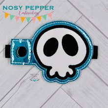 Load image into Gallery viewer, Skull applique Bottle Band machine embroidery design DIGITAL DOWNLOAD