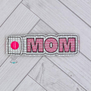 Mom water bottle band machine embroidery design DIGITAL DOWNLOAD