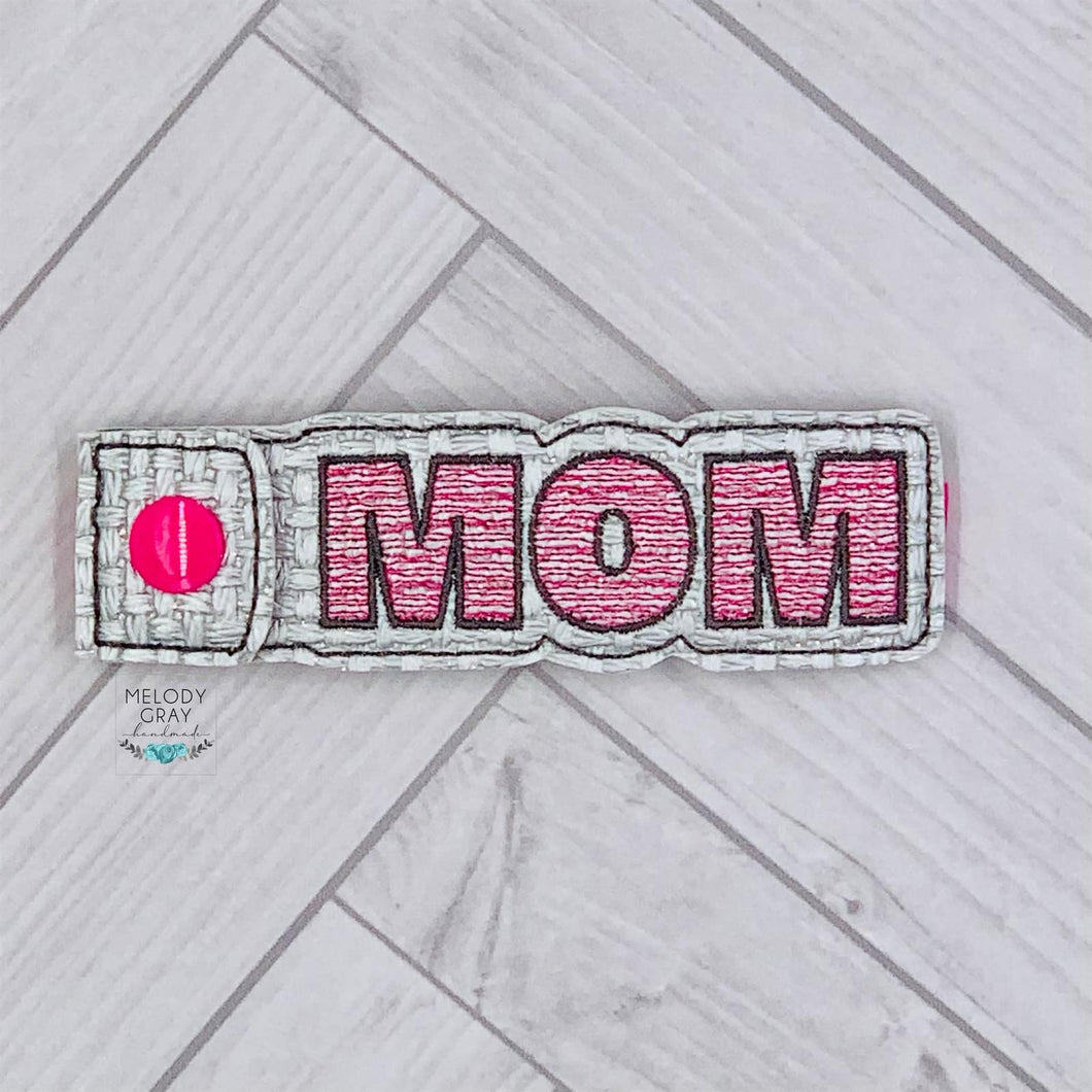 Mom water bottle band machine embroidery design DIGITAL DOWNLOAD