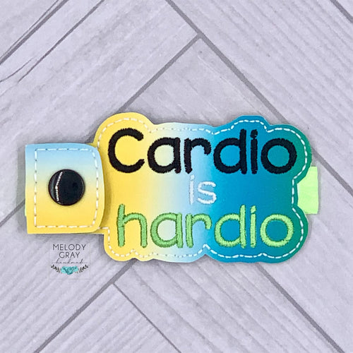 Cardio is hardio bottle band machine embroidery design DIGITAL DOWNLOAD