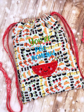 Load image into Gallery viewer, Drawstring Backpack PDF Sewing pattern machine embroidery design DIGITAL DOWNLOAD