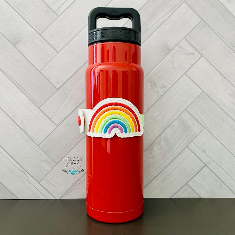 Sketchy Rainbow bottle band machine embroidery design DIGITAL DOWNLOAD