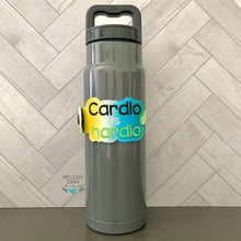 Load image into Gallery viewer, Cardio is hardio bottle band machine embroidery design DIGITAL DOWNLOAD